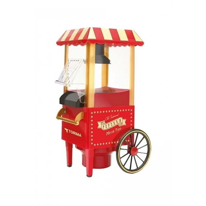 Yağsız Mısır Patlatma Popcorn Makinesi Kırmızı