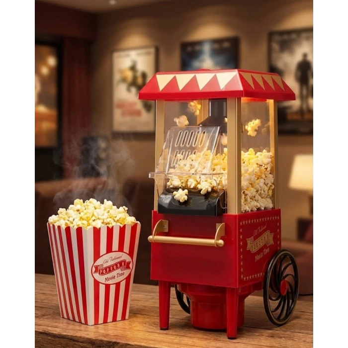 Yağsız Popcorn Makinesi Sıcak Hava İle Hızlı Patlatma