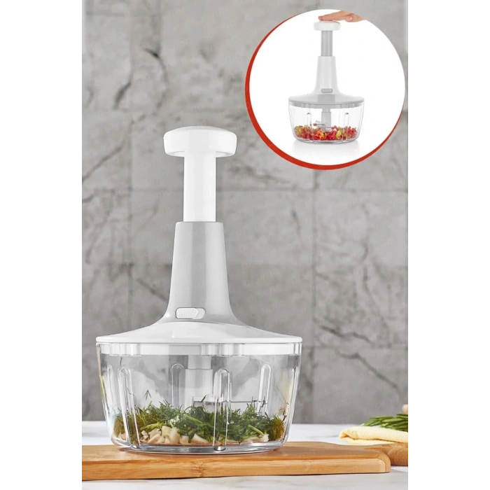 Yakut Üstten Basmalı El Rondo Blender Çelik Bıcaklı Beyaz (599)