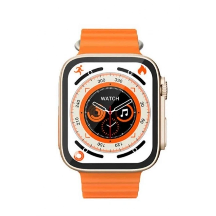 Yeni Model Akıllı Saat Ultra Smart Watch Gümüş Kasa 45mm Titreşim