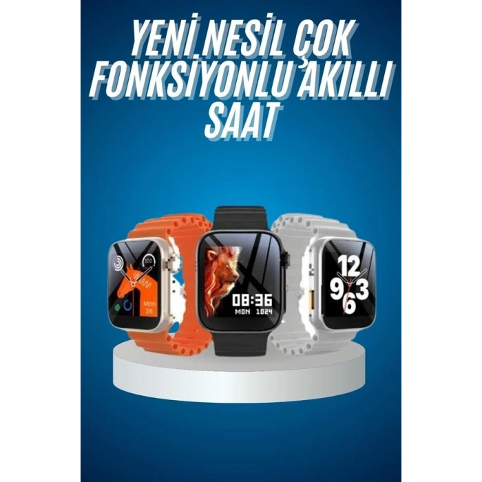 Yeni Nesil Akıllı Saat Müzik Dinleme Bildirim Görme Sesli Asistan Desteği
