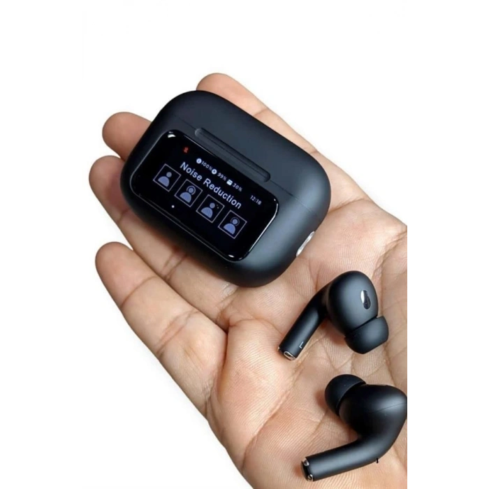 Yeni Nesil Anc Özellikli Çağrı Cevaplayan Dokunmatik Ekranlı Bluetooth Kulaklık Siyah