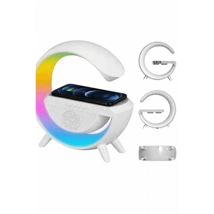 Yeni Nesil Bluetooth Hoparlör Speaker 5.0 Taşınabilir G Şeklinde Powerbankli
