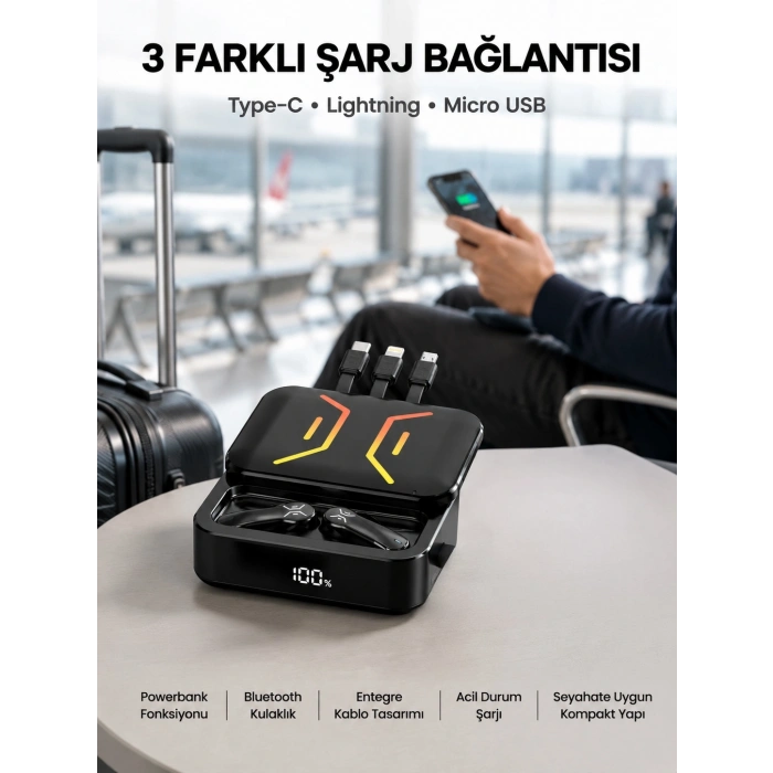 Yeni Nesil Çoklu Bağlantı Kurulabilen Bluetooth Kulaklık Yüksek Ses Kaliteli Yeni Nesil