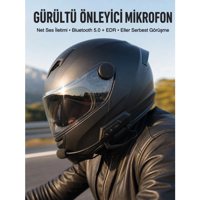 Yeni Nesil Dinleme Ve Konuşma Özellikli Intercom Kask Kulaklığı 5.0 Bluetooth