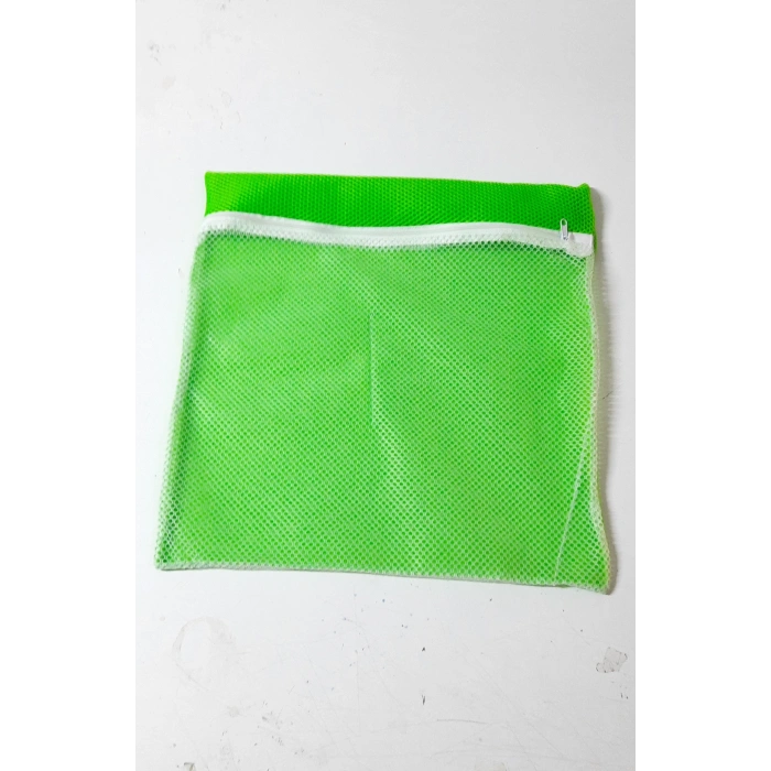 Yeşil  Fermuarlı  Hassas Çamaşır Terlik Ayakkabı Yıkama Filesi Büyük Boy (599)