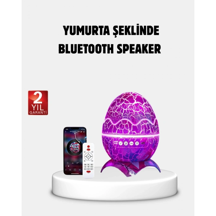 Yıldızlı Gökyüzü Dinozor Yumurta Projektör –  Ayarlanabilir Parlaklık Ve Hız