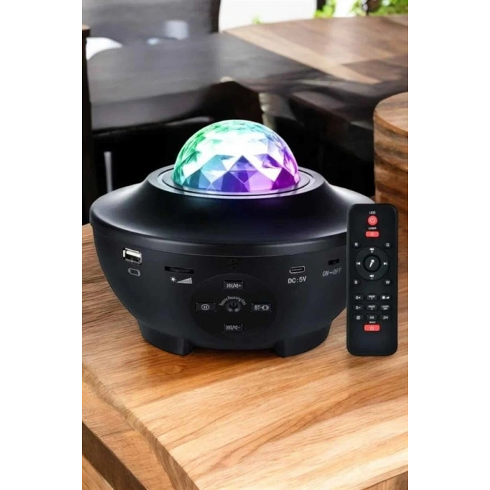 Yıldızlı Gökyüzü Projektörü Uzaktan Kumandalı Çocuklara Özel Şarjlı