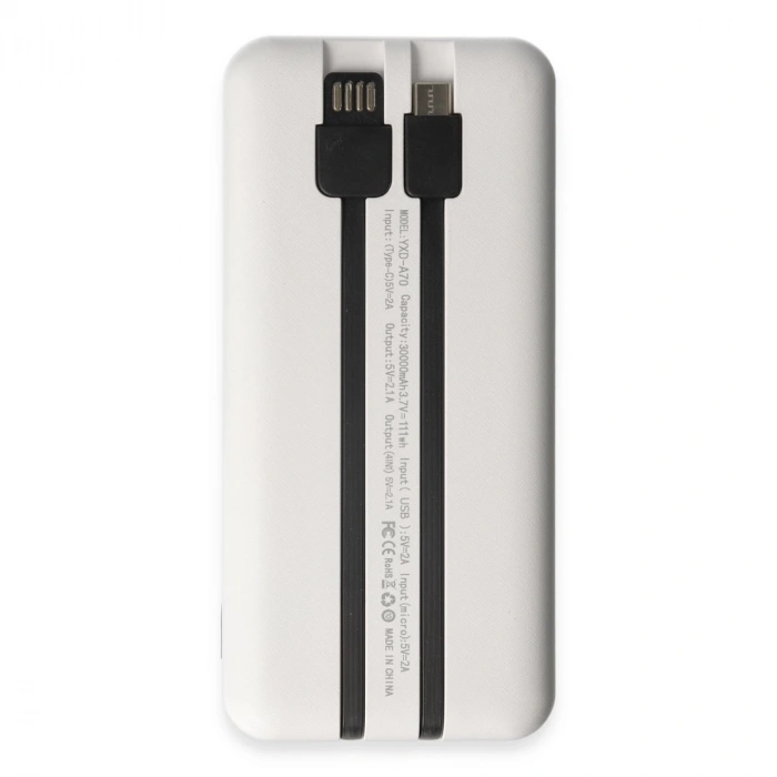 Yosonda A70 4in1 30.000 Mah Powerbank - Beyaz