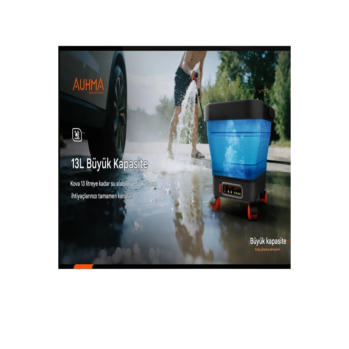 Yüksek Basınçlı Yıkama Makinesi Fırçasız Katlanır Kovalı 150w 14/16 Bar 13 Litre