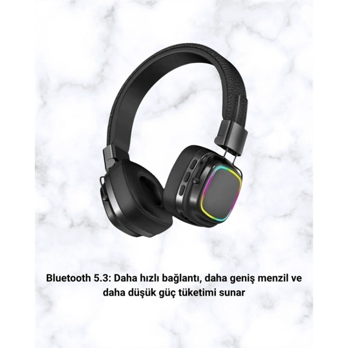 Yüksek Ses Kaliteli Kablosuz Kulak Üstü Kulaklık – Bt 5.3