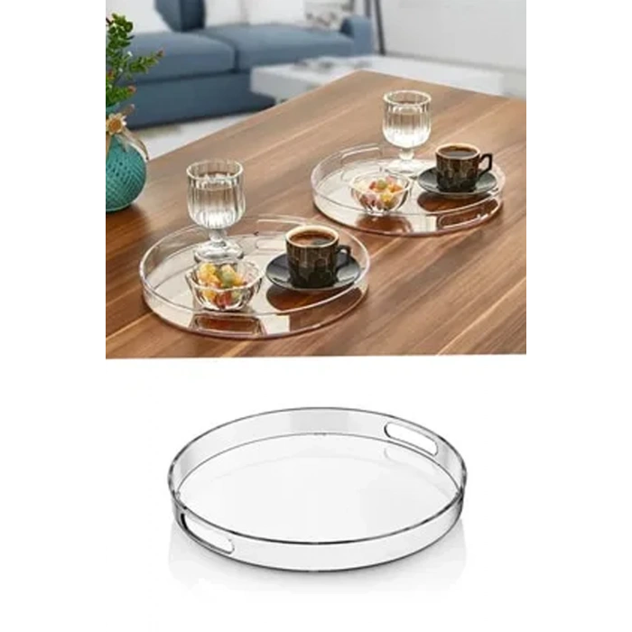 Yuvarlak Tepsi Füme Şeffaf82930 (599)