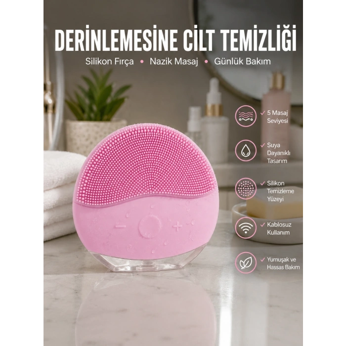 Yüz Temizleme Ve Masaj Aleti Tüm Cilt Tipleri İçin Uygun, Kan Dolaşımını Artıran Yeni Nesil