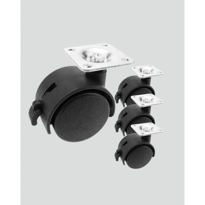 Zemin Korumalı Kilitli Ayak Tekerlek Seti 6 Cm