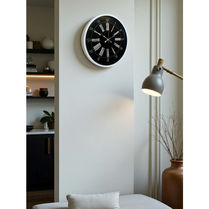 Zentime 36 Cm Beyaz Dekoratif Duvar Saati