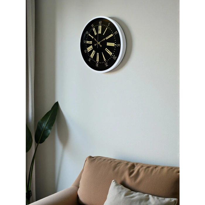 Zentime 36 Cm Beyaz Dekoratif Duvar Saati