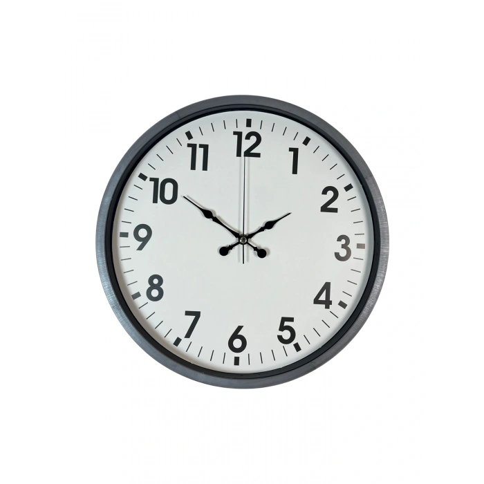 Zentime 36 Cm Gri Dekoratif Duvar Saati