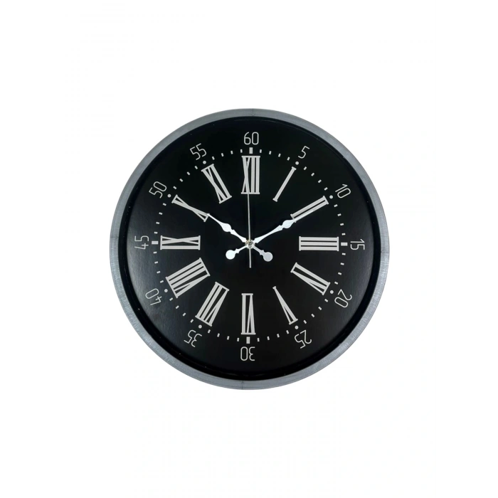 Zentime 36 Cm Gri Dekoratif Duvar Saati