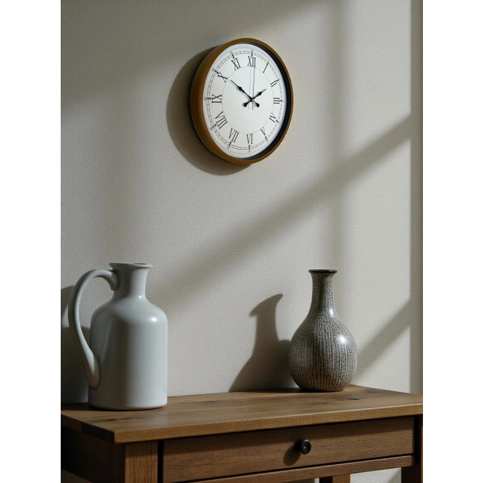 Zentime 36 Cm Kahverengi Dekoratif Duvar Saati