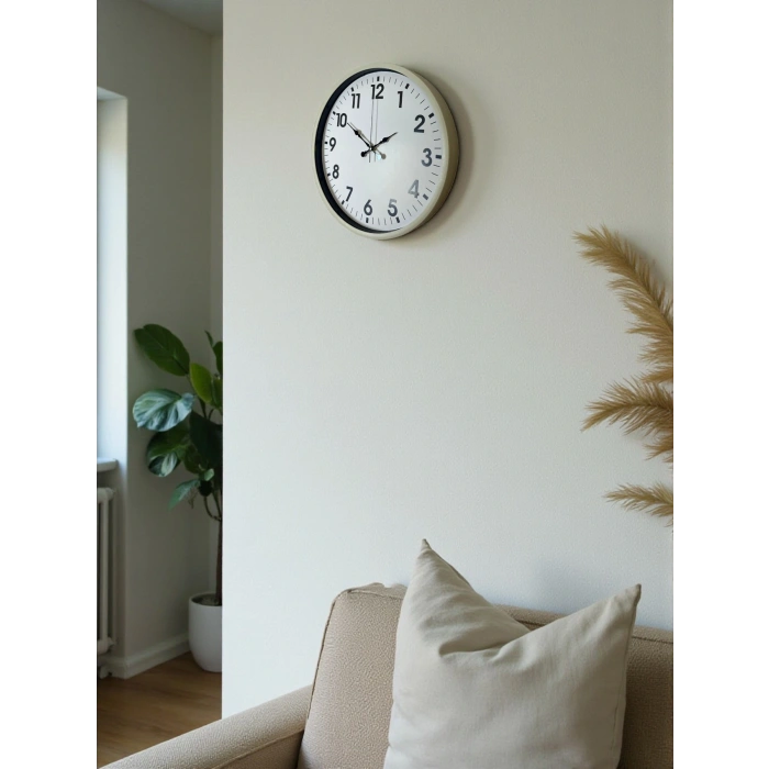 Zentime 36 Cm Krem Dekoratif Duvar Saati