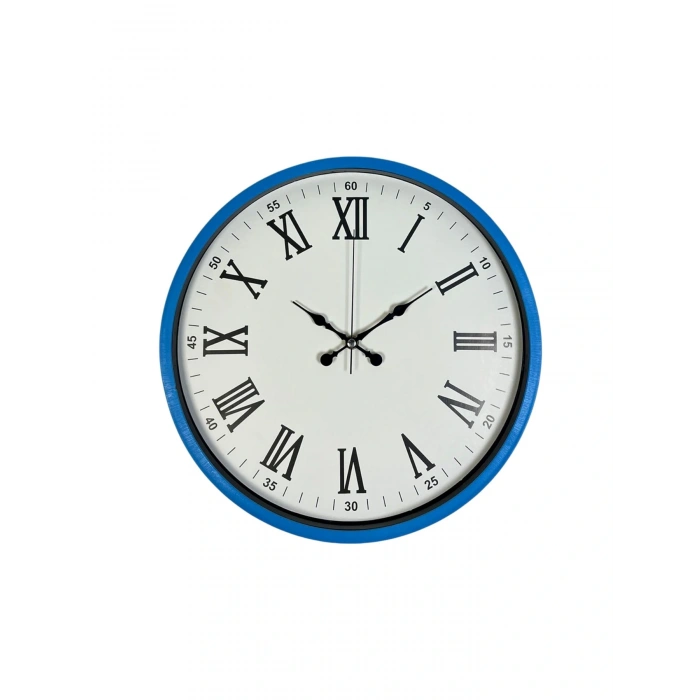 Zentime 36 Cm Mavi Dekoratif Duvar Saati