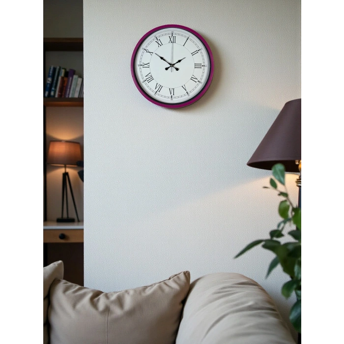 Zentime 36 Cm Pembe Dekoratif Duvar Saati