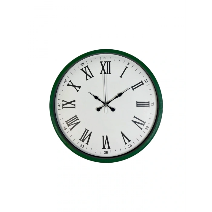 Zentime 36 Cm Yeşil Dekoratif Duvar Saati