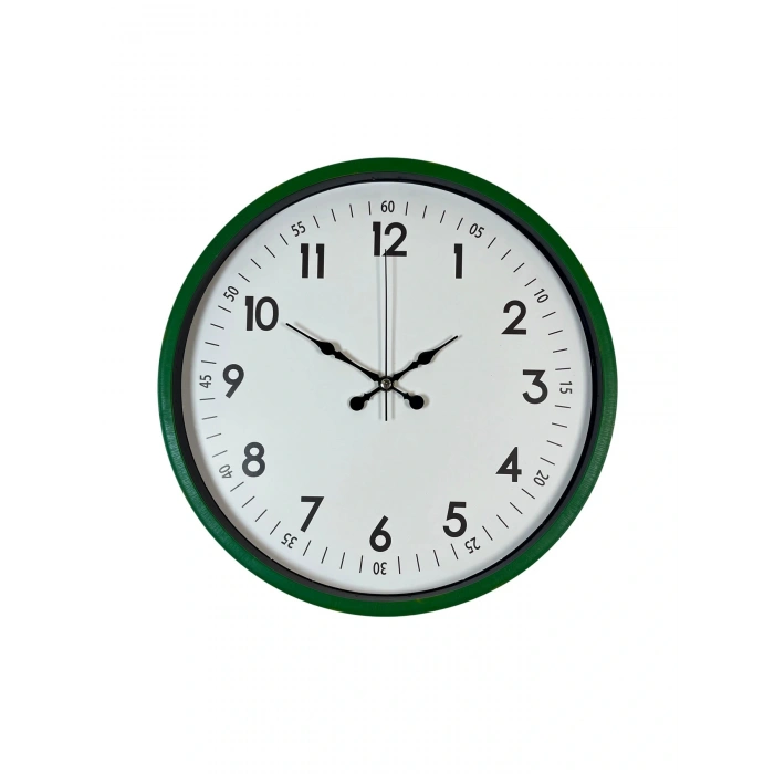 Zentime 36 Cm Yeşil Dekoratif Duvar Saati