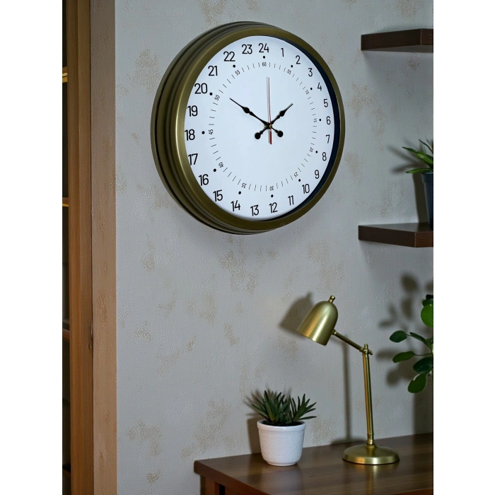 Zentime 40 Cm Eskitme Metal 24 Saat Göstergeli Özel Tasarım Duvar Saati