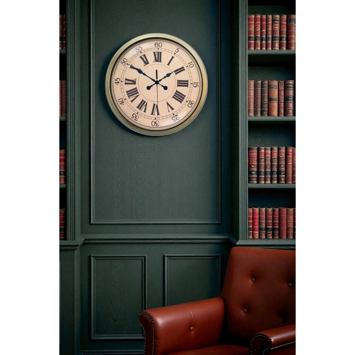 Zentime Nostalji Stil 40 Cm Metal Eskitme Duvar Saati