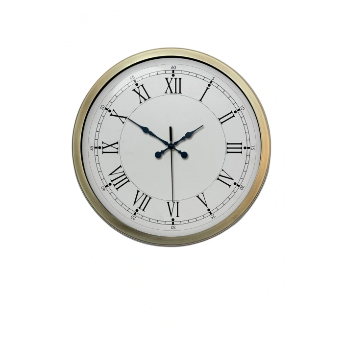 Zentime Retro Modern Roma Rakamlı 40 Cm Metal Duvar Saati