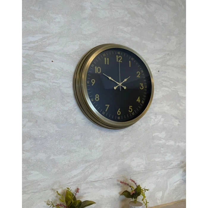 Zentime İhtişam Eskitme 40 Cm Metal Duvar Saati