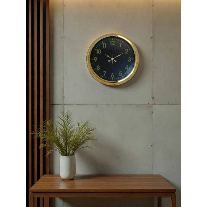Zentime Golden Night Luxury 40 Cm Metal Duvar Saati