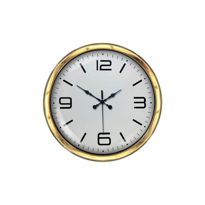 Zentime Gold Lüks 40 Cm Metal Modern Duvar Saati