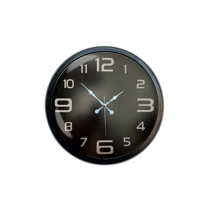 Zentime 40 Cm Siyah Şık Duvar Saati