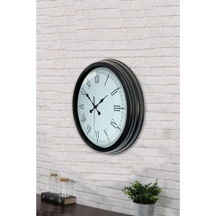 Zentime 40 Cm Siyah Şık Duvar Saati