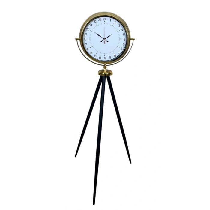 Zentime Gold 24 Saat Göstergeli Özel Tasarım Tripod Ayaklı Saat