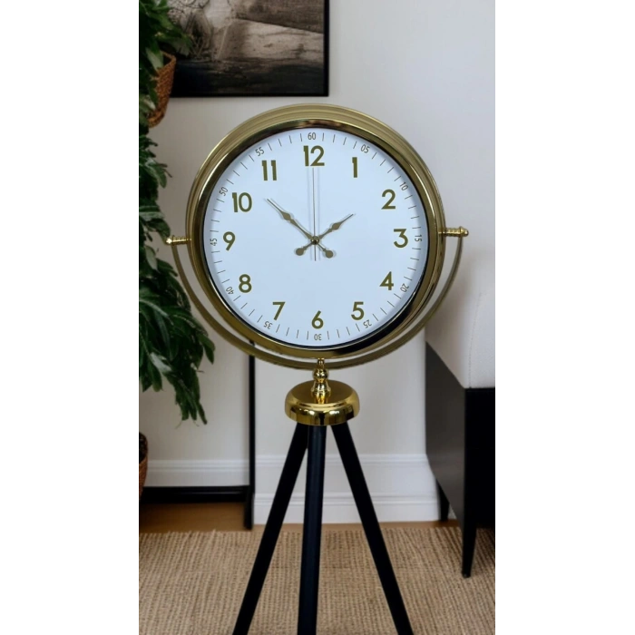 Zentime Heritage Gold Zarif Tripod Ayaklı Saat