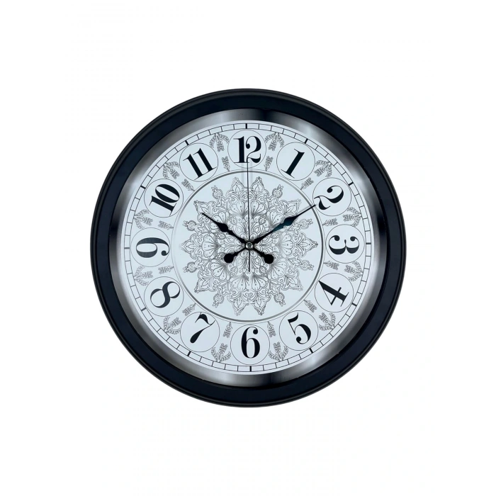 Zentime Şaheser Tasarım Zarif Desenli 40 cm Metal Duvar Saati