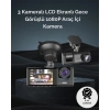1. 3 Kameralı Full Hd Araç Kamerası – Ön, İç Ve Arka Görüş İle %100 Kapsama