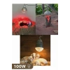 100w Kızılötesi (infrared) Isıtıcılı Hayvan Isıtma Ve Kuluçka Lambası (kırmızı Işık) E27 (kalın Duy)