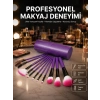 12 Parça Profesyonel Makyaj Fırçası Far Fırçası Allık Fırçası Yumuşak Kıllı