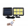 120 Cob Led Solar Panelli 3 Modlu Duvar Lambası Uzaktan Kumandalı Mz-302k