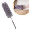 140 Cm Teleskopik Uzatılabilir Mikrofiber Yumuşak Başlıklı Gri Toz Alma Fırçası Toz Püskülü