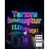 16x96 Led Yazı Paneli 60 Cm Esnek Rgb Işıklı Programlanabilir Ekran