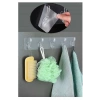 2 Adet Kendinden Yapışkanlı Güçlü Şeffaf 5li Askılık - Kapı Arkası Mutfak Duvar Banyo