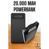 20.000 Mah Led Işıklı Lcd Ekran Usb Girişli Type-c Lightning Powerbank Yeni Nesil