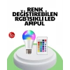 2025 Rgb Led Ampul Uzaktan Kumandalı Renkli Işık A Kalite