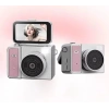 2k Mini Dijital Retro Video Kamera Flaşlı Dijital Vlog Mini Fotoğraf Makinesi Türkçe Menü Pembe