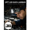 3 Fonksiyonlu Led Far El Feneri Çalışma Lambası Uzun Pil Ömürlü Yeni Nesil